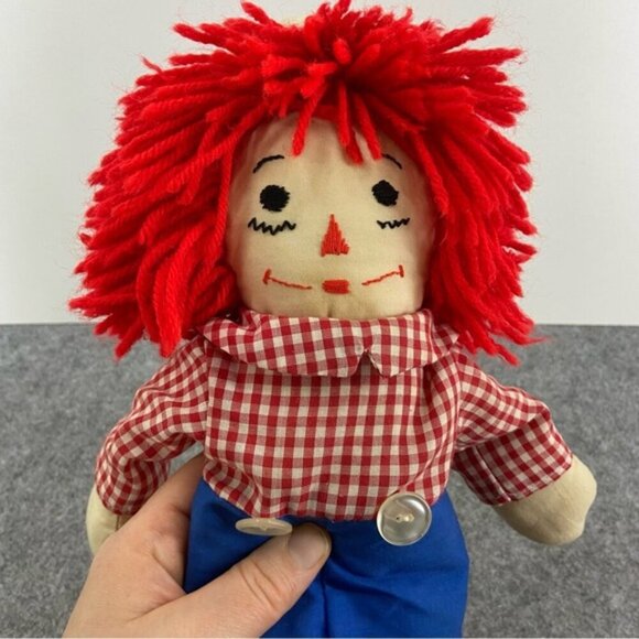 Vintage Raggedy Ann and Andy Plush Toy Dolls 16 inches - Picture 10 of 11